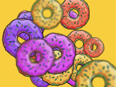 Donuts on the mind doh donuts homer loop motion simpsons sprinkles yum
