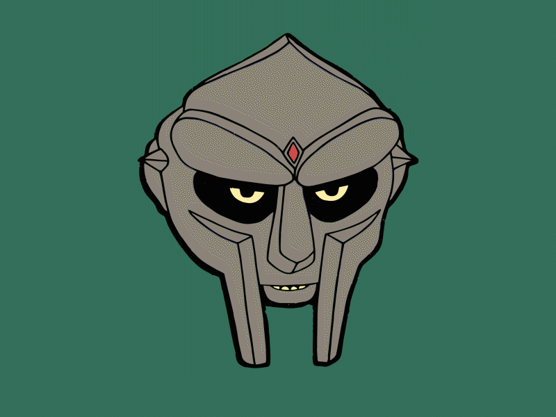 MF Doom tribue animation artist blink character doom illustration loop music rap simple tribute