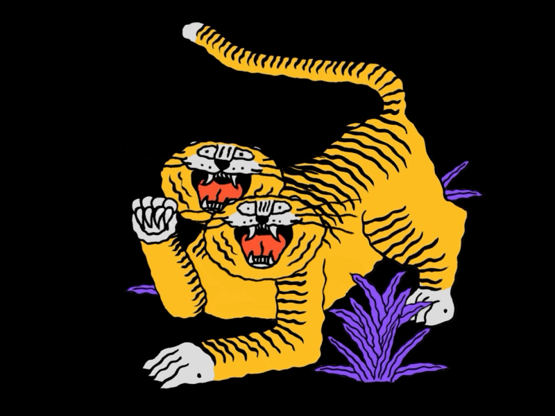 Elliot Snowman Tribute animation brutalism illustration loop motion graphics primary tiger tribute
