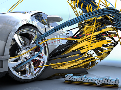 Superlambo 3d c4d car illustration render