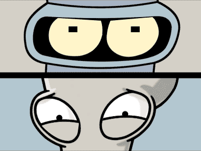 Bender Vs Roger ae american dad animation cartoon eyes futurama loop