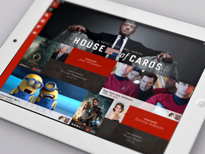 Netflix Home Concept concept design grid netflix poc tablet tv ui ux