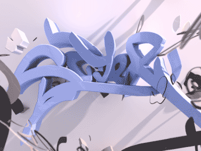 Slayer Tag 3d animation c4d depth graffiti loop tag text