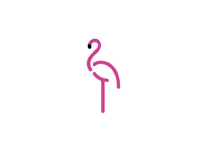 Flamingo animal logo bird logo flamingo flamingo logo line logo logo stroke minimal logo pink flamingo