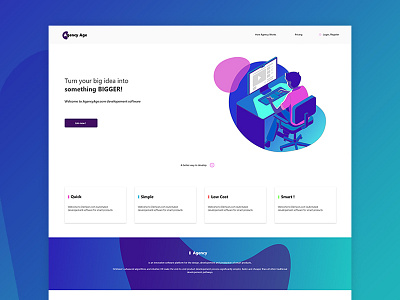 Simple Landing Page Ui / UX concept