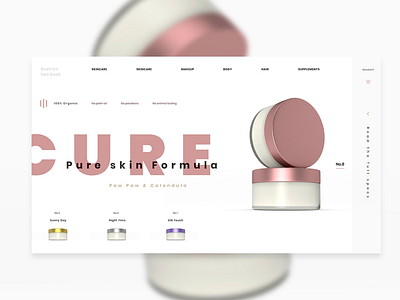 Web ui / ux design cosmetics