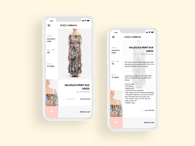Shopping app ui / ux design concept