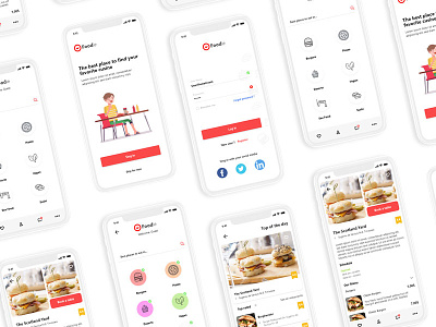 Food finder app concept app design food app ui ui design user interface user interface design ux