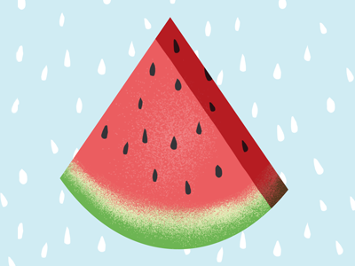 Watermelon rain slice watermelon winter