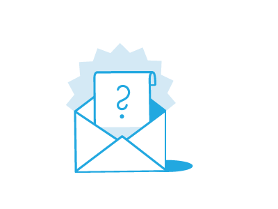 FAQ answer faq illustration jimdo letter mail question support