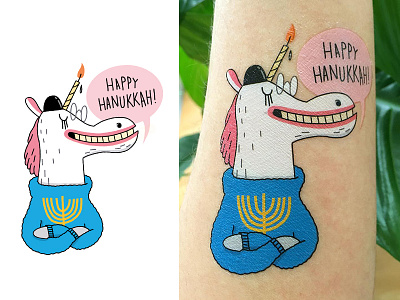The Jewnicorn candle glasses hanukkah jewish jewnicorn sweater tattoo temporary unicorn