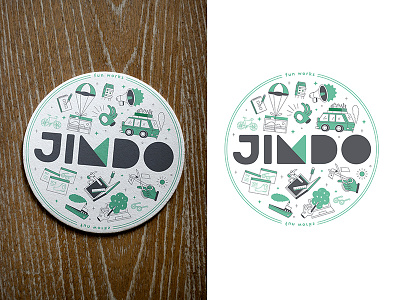 Jimdo Beer Coaster beer coaster icons illustration jimdo merchandise