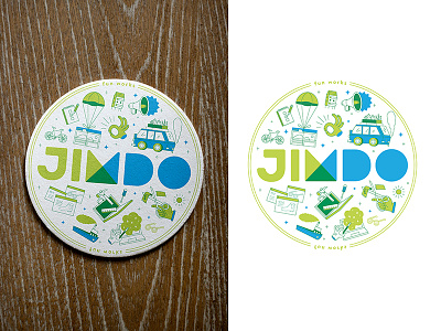 Jimdo Beer Coaster beer coaster icons illustration jimdo merchandise
