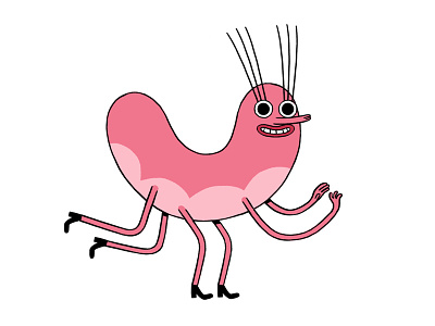 Pimp My Shrimp character design illustration jimdo pink shrimp