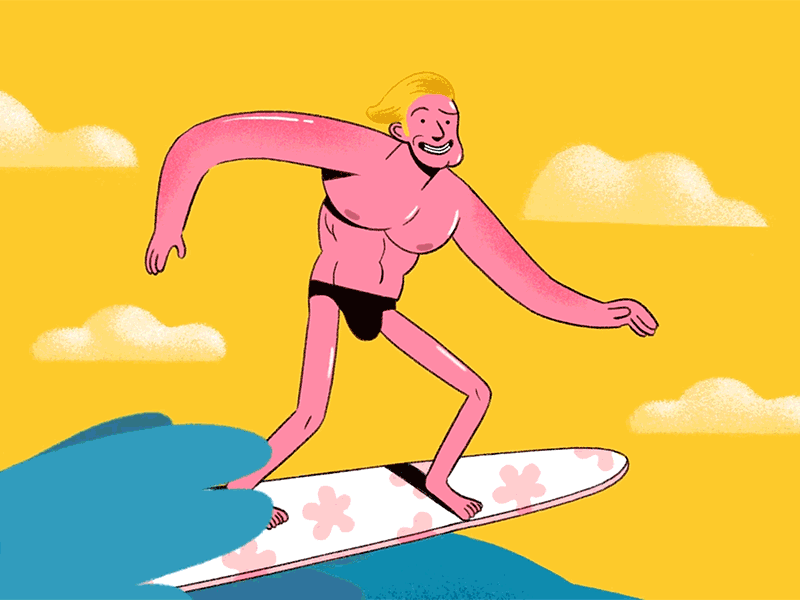 Surfer blond dude ocean speedo surfer surfing water