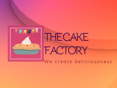 Cake shop illustration logo