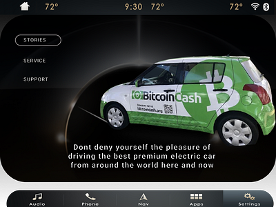Bitcoin Cash Car design graphic design typography ui vector