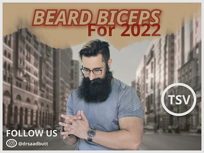 Beard Biceps Poster graphic design typography ui vector
