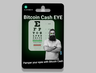 Bitcoin Cash Eye Gift Card design graphic design illustration logo ux vector