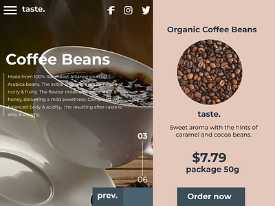 Organic Coffee Beans aroma branding cocoabeans coffee coffeebeans design morningcofffe ordercoffee organic taste typography