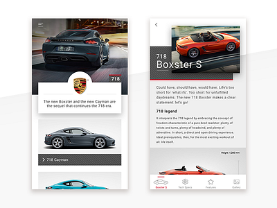 1st iteration of a car app cars clean concept ios minimalistic mobile product page simple ui visual design