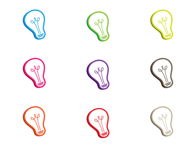 Light Bulb Icons 3d abstract brand branding bulb buy color colorful company corporate design electric electricity element energy flat forsale graphic icon light lightbulb logo power shutterstock stock threedimensional