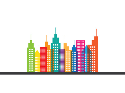 Colorful Buildings abstract bright building city cityscape colorful design elements flat forsale icons illustration landscape logo shutterstock skyline skyscraper stock symbol town vector vibrant
