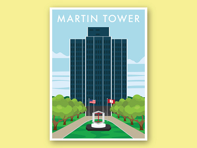 Martin Tower colorful design digital drawing digital illustration drawing graphic design illustration illustrator logo poster