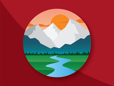 Wild Landscape colorful design graphic design illustration illustrator logo