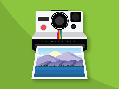 Polaroid Landscape Sticker