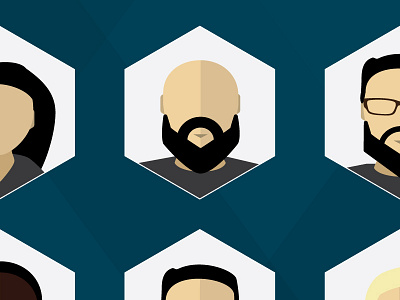 Flat Team Portraits flat people portraits ui user vector web