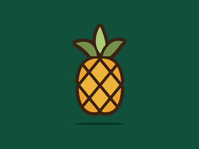 FRLA Pineapple brand branding clean flat fruit icon pineapple ui vector
