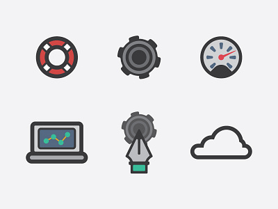 Web Icons brand branding clean flat icon icons ui vector