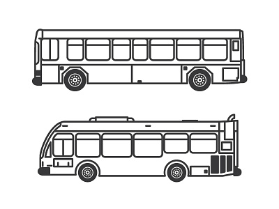 Buses bus buses icon line line art transit vector