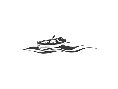 Dingy boat brand branding clean design dingy logo logo mark one color simple vector