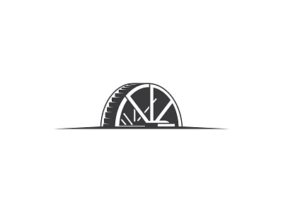 Water Wheel brand branding clean design logo logo mark one color simple vector