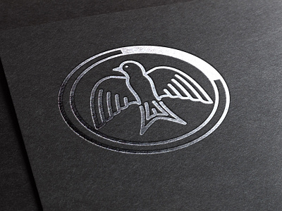 Dove Mark W church dove foil stamp logo mark vector