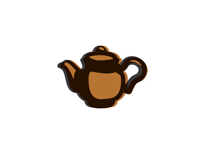 Tea Pot Off Set Ink icon logo pot tea tea pot vector