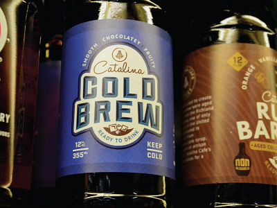 Catalina Cold Brew bottle coffee cold brew label packaging