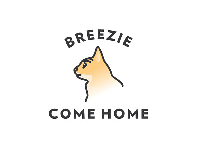 Breezie Come Home cat line vector