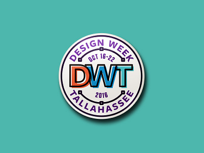 Design Week Tallahassee Pin #1 badge circle design dwt pin tallahassee vector