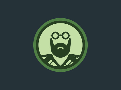 Money Dad beard brand glasses logo mark plaid vector