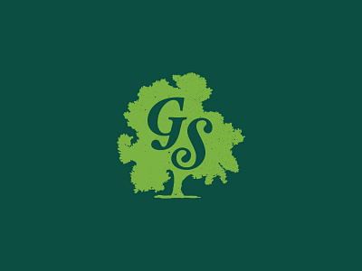 GS brand green logo mark oak tree vector