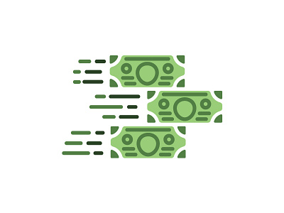 Fast Money dollar green icon icons line money vector