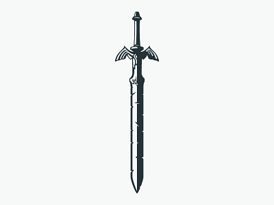 Master Sword master one color sword vector zelda