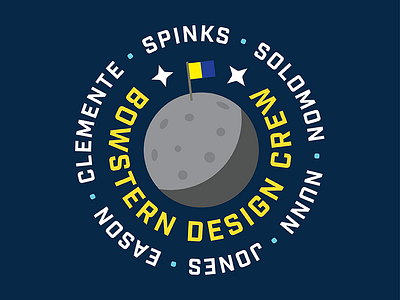 BowStern Design Crew bowstern flag moon planet space team vector