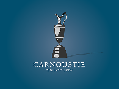 The Open british carnoustie claret golf jug open trophy vector
