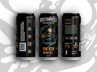 Beer Can #3 beer beer branding beer can can can design diver illustration octopus porthole vector