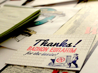 Thank You Card letterpress