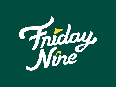 Friday9 9 branding friday golf logo nine